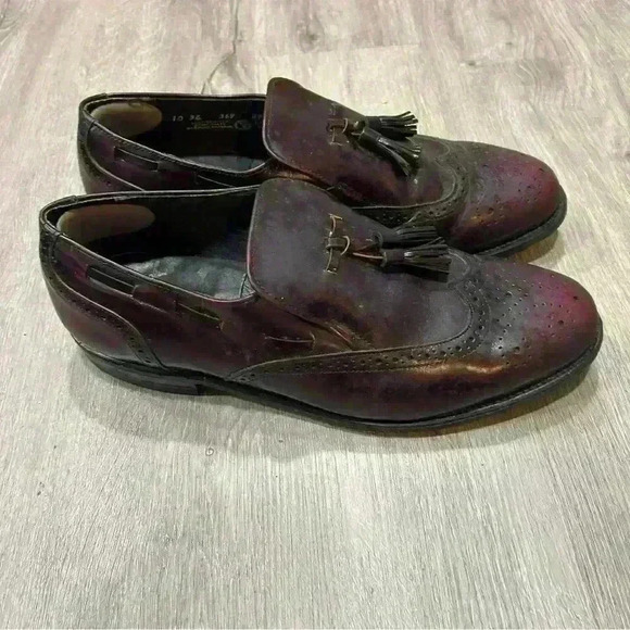 Executive Imperial O’Sullivan Tassel Wingtip Leather Oxford Loafers - Picture 3 of 7